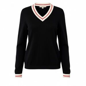 Nike Golf Black V-Neck Sweater with Red Trim